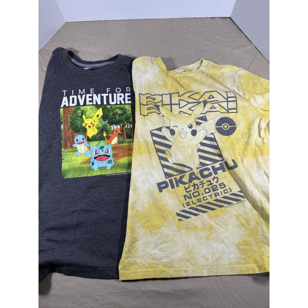 2 Old Navy Pokemon T-Shirt Size Large (10-12) Boys Pikachu Graphic Tee EUC